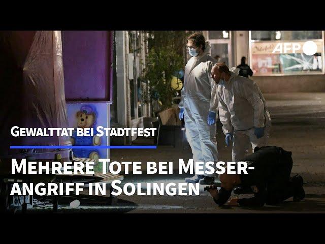 Drei Tote bei Messerangriff in Solingen - Polizei sucht nach dem Täter | AFP