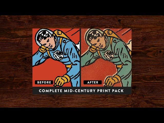 The Mid-Century Print Pack for Photoshop | Product Tour