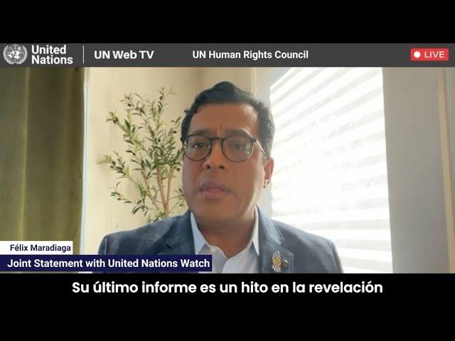 UN Watch invites Nicaraguan opposition leader Félix Maradiaga to address the UNHRC