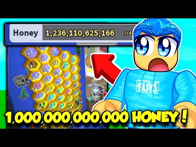 I GOT 1,000,000,000,000 HONEY IN ROBLOX BEE SWARM SIMULATOR!!