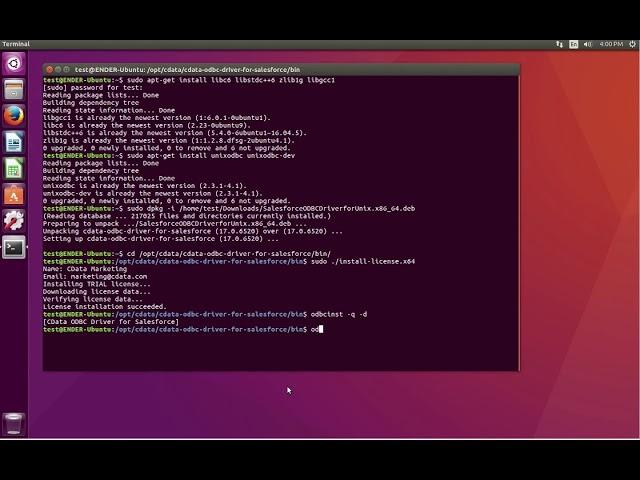 Installing a CData ODBC Driver on Linux (Salesforce)