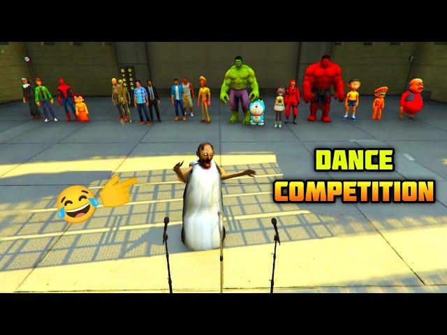 Franklin and Shinchan playing dance competition with granny doraemon hulk motu vijay in gta5 tamil