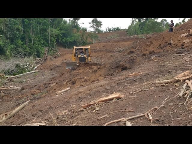 Wow Amazing Skills! The D6R XL Bulldozer Carves the Mountain Terrace Very Well and Perfectly