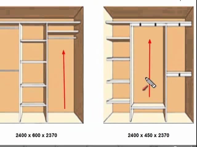 Шкаф-купе своими руками. Внутреннее наполнение.mp4