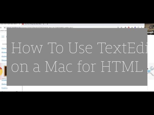 How to create a web site using Text Edit on a Mac.