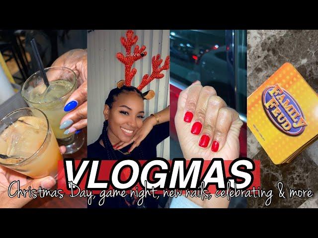 Christmas eve shopping, new nails, game night + Christmas day fun & lit celebrations! | VLOGMAS 2021