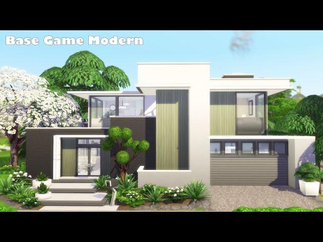 Modern House ️ | Base Game | No CC | The Sims 4 Speed Build