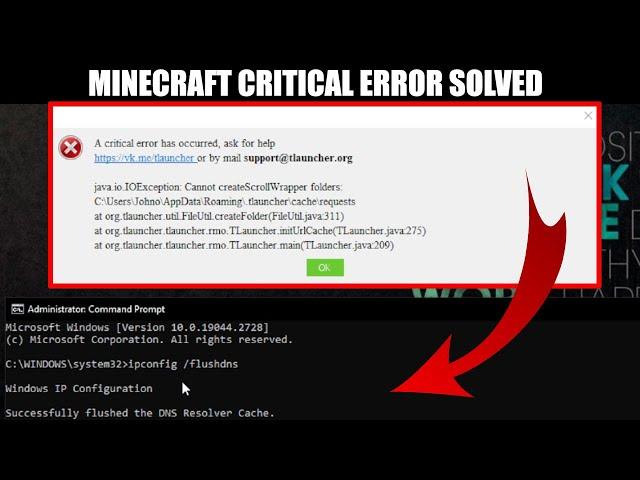 How to Fix Tlauncher Minecraft Error A Critical Error has occurred,ask for help | Latest 2024