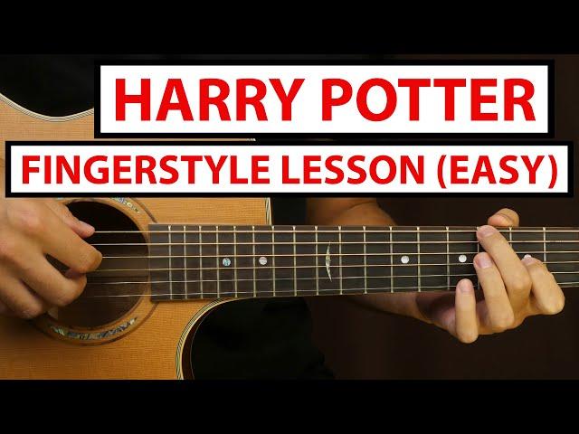 Harry Potter - EASY Fingerstyle Guitar Lesson (Tutorial) How to Play Fingerstyle