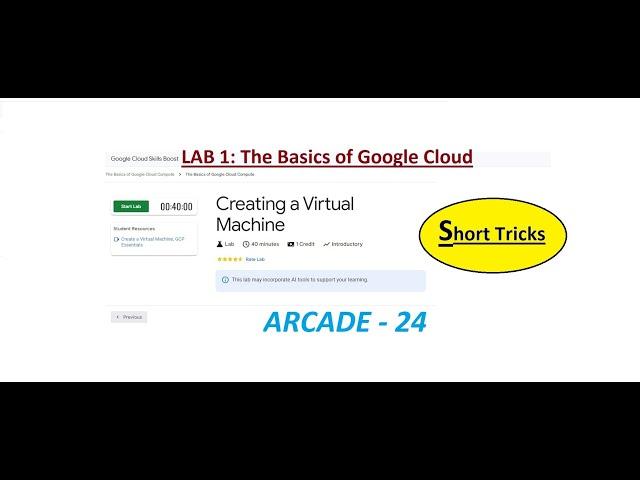 Creating a Virtual Machine | The Basics of Google Cloud Compute | GSP001 | Arcade 2024