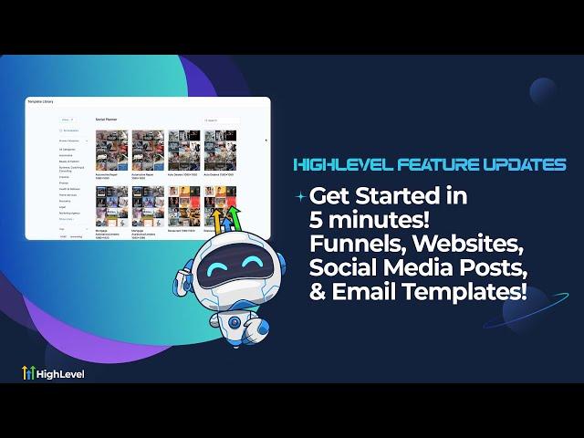 Get Started in 5 minutes!    Funnels, Websites, Social Media Posts, & Email Templates!