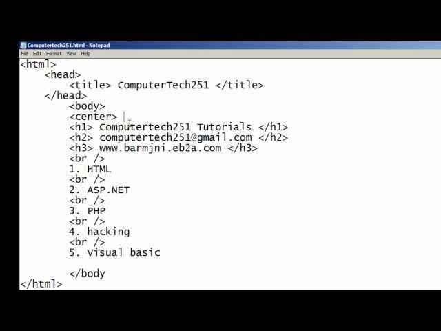 HTML Tutorials - Part 2 HD