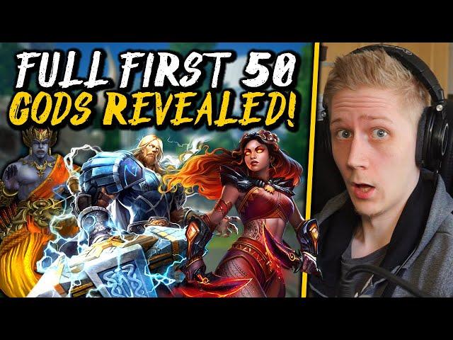 FULL FIRST 50 GODS REVEALED FOR SMITE 2!