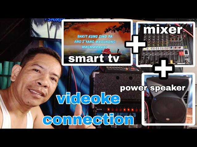 smart tv,mixer, powered speaker.videoke connection