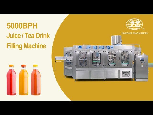 5000BPH Juice / Tea Drinks Filling Machine, Juice Filling Production Line - Jinrong Machinery
