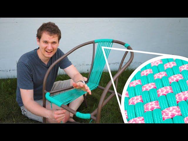 How to Upcycle a Patio Chair with Paracord.