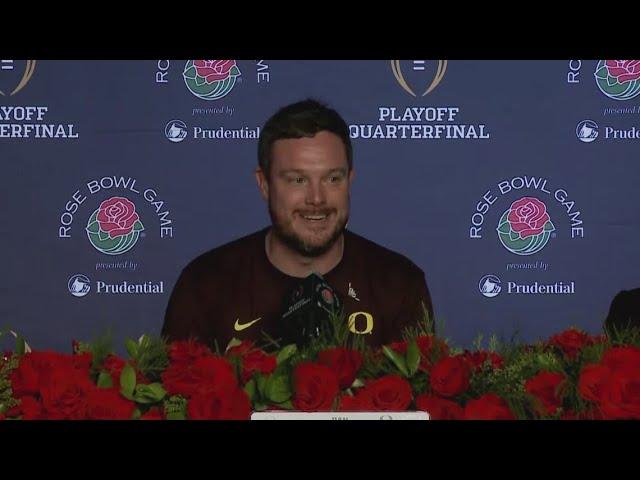 Oregon head coach Dan Lanning discusses loss to Ohio State in Rose Bowl