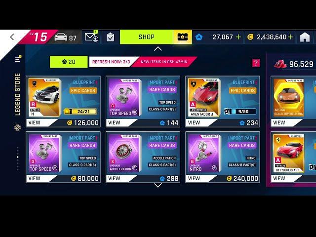 Asphalt 9 - Buying more Apollo N Blueprints for Credits