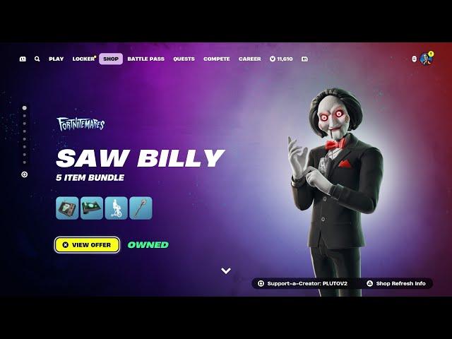 *NEW* BILLY FROM SAW IS HERE! Fortnite Item Shop [October 8th, 2024]