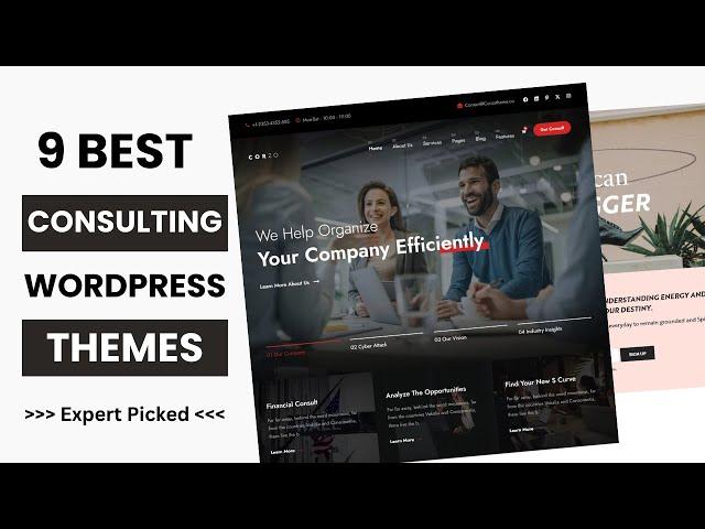 9 Best WordPress Themes for Consulting Business 2024 | Consultant WordPress Theme