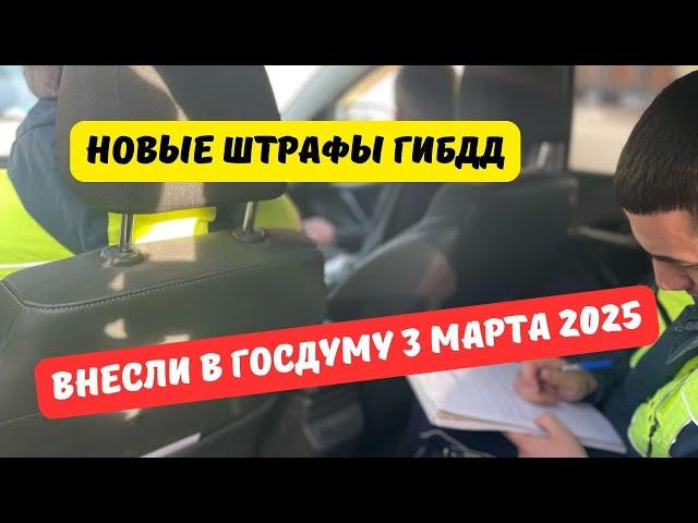 Новые штрафы для водителей внесли в Госдуму 3 марта 2025