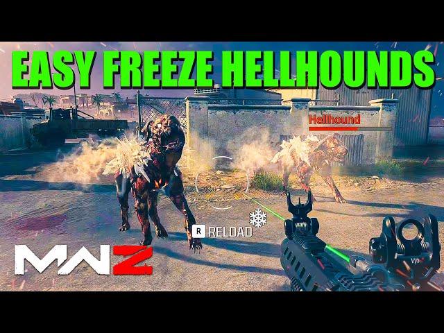 (EASY in 1 GAME) How To Slow 10 Hellhounds with Cryo Freeze Ammo Mod - FREEZER BURN MWZ Mission