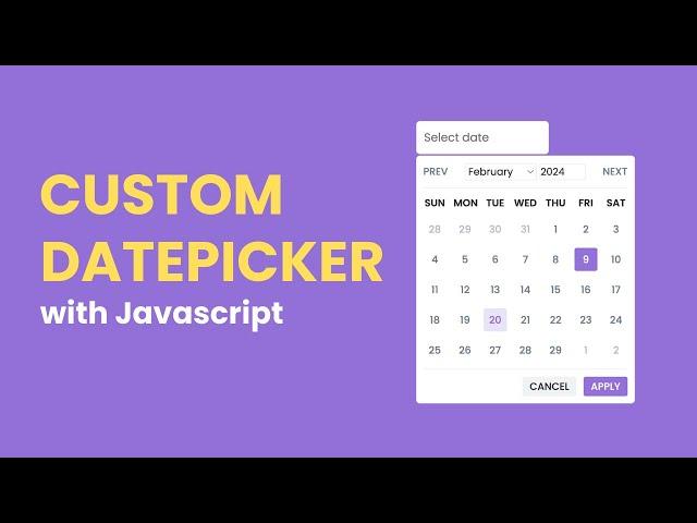 Building a Custom Date Picker Calendar with Javascript