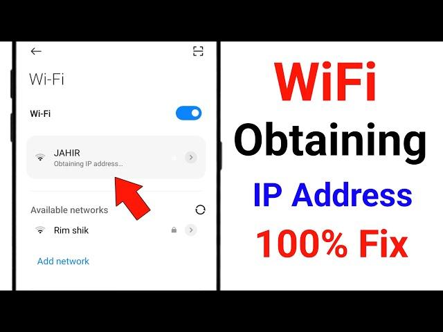 Fix WiFi Stuck On Obtaining IP Address Problem in Android 2024 | Failed to Obtain IP Address Solve