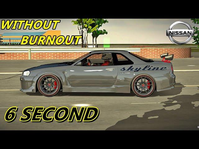 6 SEC WITHOUT BURNOUT NISSAN SKYLINE R34 NEW GEARBOX SETTING CAR PARKING MULTIPLAYER