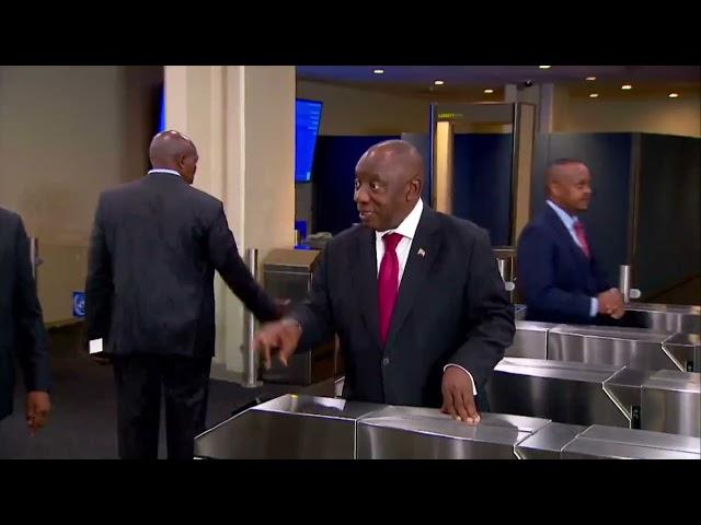 President Cyril Matamela Ramaphosa arrives at the UNGA for the 79th Annual General Assembly debate