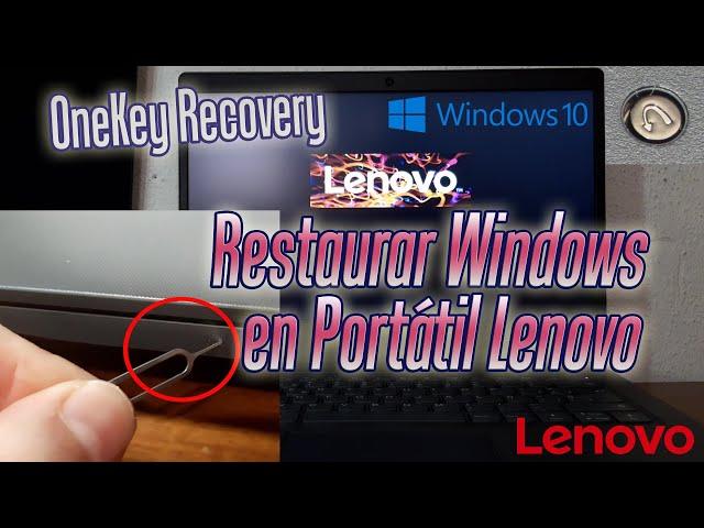 Reset factory Lenovo laptop  | How to Reinstall Windows 10 with OneKey Recovery Button