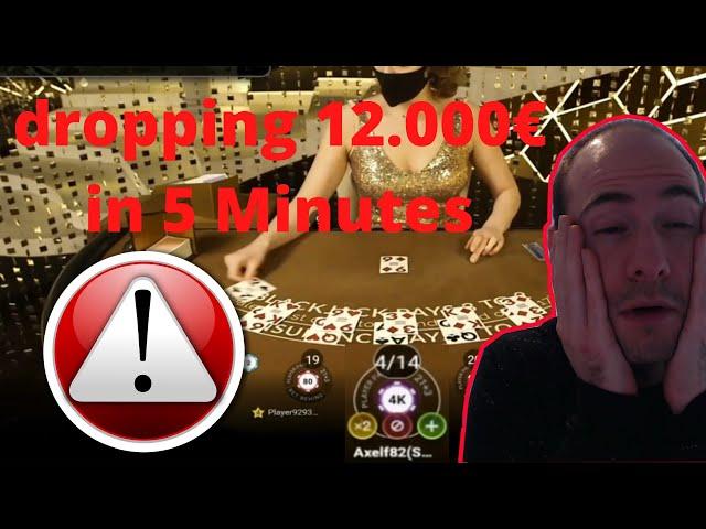 High Stakes Blackjack: How to lose 12.000€ in 5 Minutes on Playtech Live Dealer Black Jack