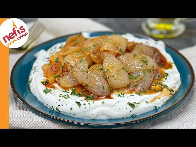 Caramelized Onion Appetizer Recipe | Caramelized Onions on a Bed of Yogurt | Easy Turkish Appetizers