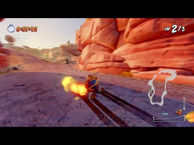 CTR Nitro-Fueled Time Trial: Dingo Canyon (Defeating Oxide's Ghost)