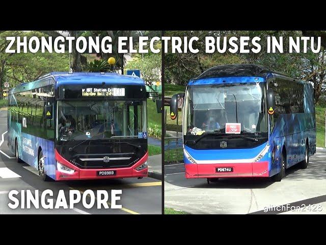 Zhongtong Electric Buses at Nanyang Technological University Singapore [ComfortDelgro]