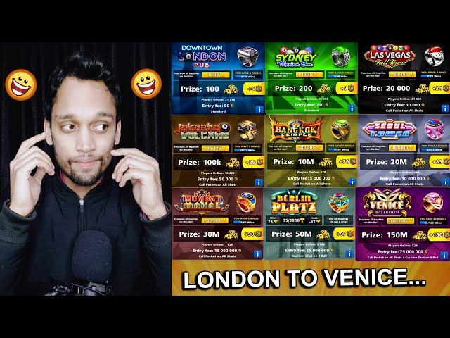 I WON EVERY TABLE FROM LONDON TO VENICE IN 8 BALL POOL...