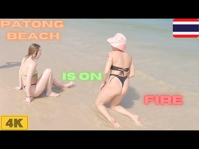 [4K] Thailand Phuket Patong Beach. Walking on the beach  #8