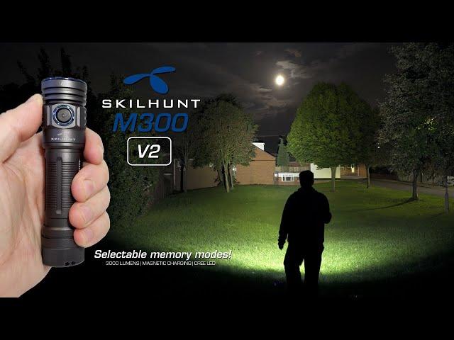 SKILHUNT M300 V2 - powerful & compact 21700 magnetic USB rechargeable flashlight CREE XHP50.2 HD LED