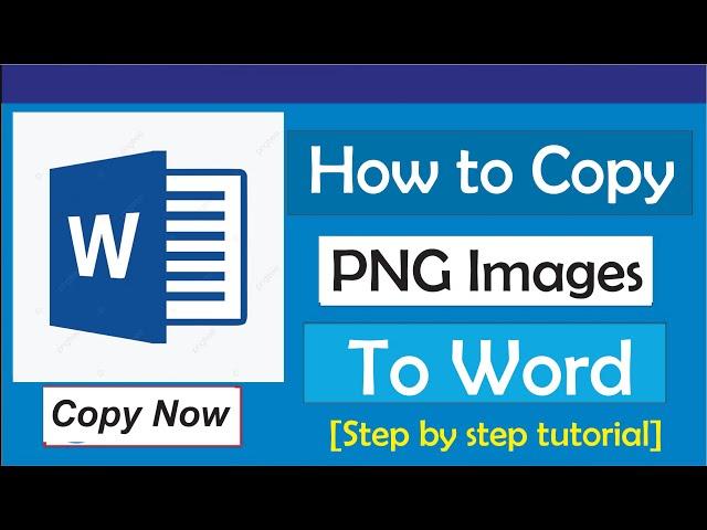 How To Copy Png Image To Word