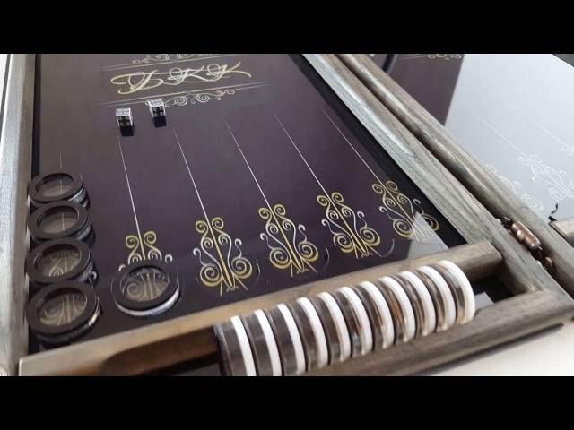 Нарды с монограммой. Фото нарды. Backgammon glass VIP