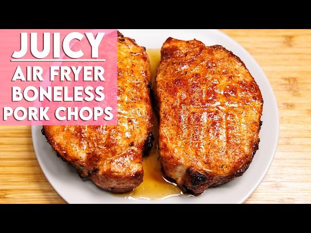 EASY Air Fryer Boneless Pork Chops Recipe