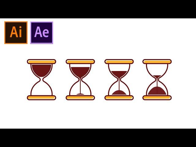 How to Create and Animate Loading Sand Timer Animation in After Effects Tutorial