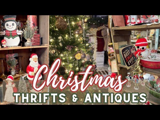 CHRISTMAS THRIFT WITH ME & THRIFTED HOME DECOR HAUL 2023/THE BEST VINTAGE HOLIDAY DECOR FOR CHEAP!