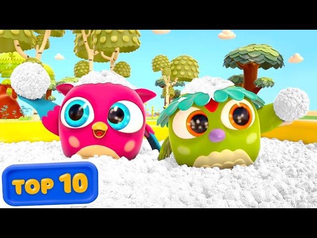 Peck Peck the Woodpecker & Hop Hop the Owl: TOP 10 Episodes | The Best Cartoons for Babies