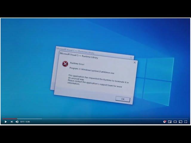 How To Fix Runtime Error For Windows 10 - Any Computer