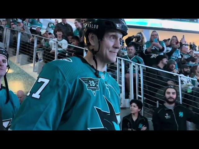 Up Close at the Player Intros at the 2024 Sharks Legends Game