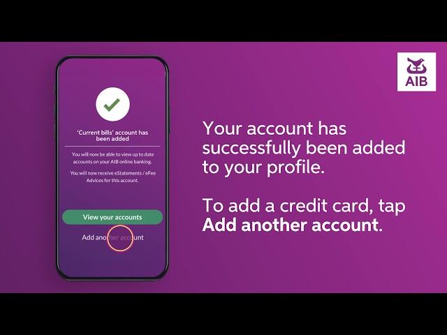 How to Add an AIB Account or Credit Card in the AIB app