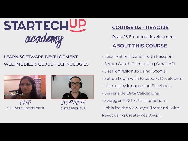 ReactJS [01] - Frontend Development - Startechup Academy