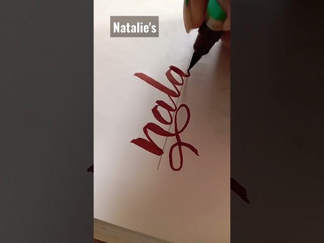 requested name natalie's#subscribetomychannel #short #calligraphyart #calligraphylettering #share