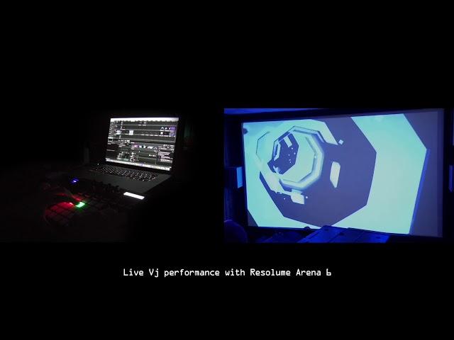 Live Vj performance - Resolume Arena 6 - Samson Conspiracy midi controller